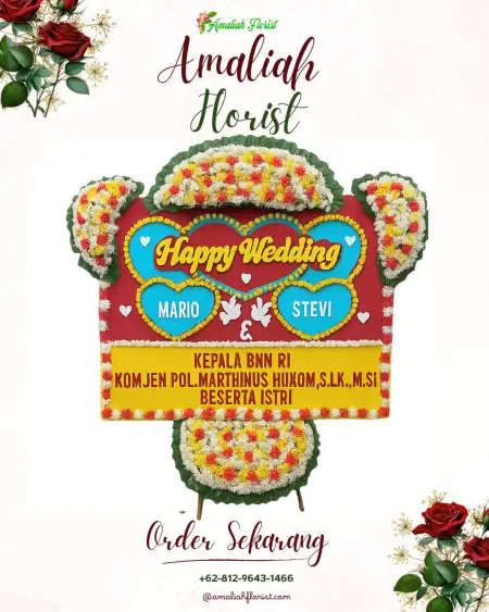 Papan Bunga Pernikahan Jelakombo